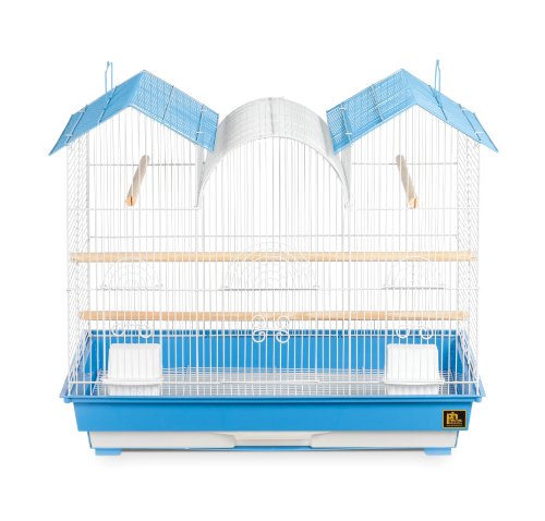 Prevue Hendryx Triple Roof Cockatiel Cage, Blue And White