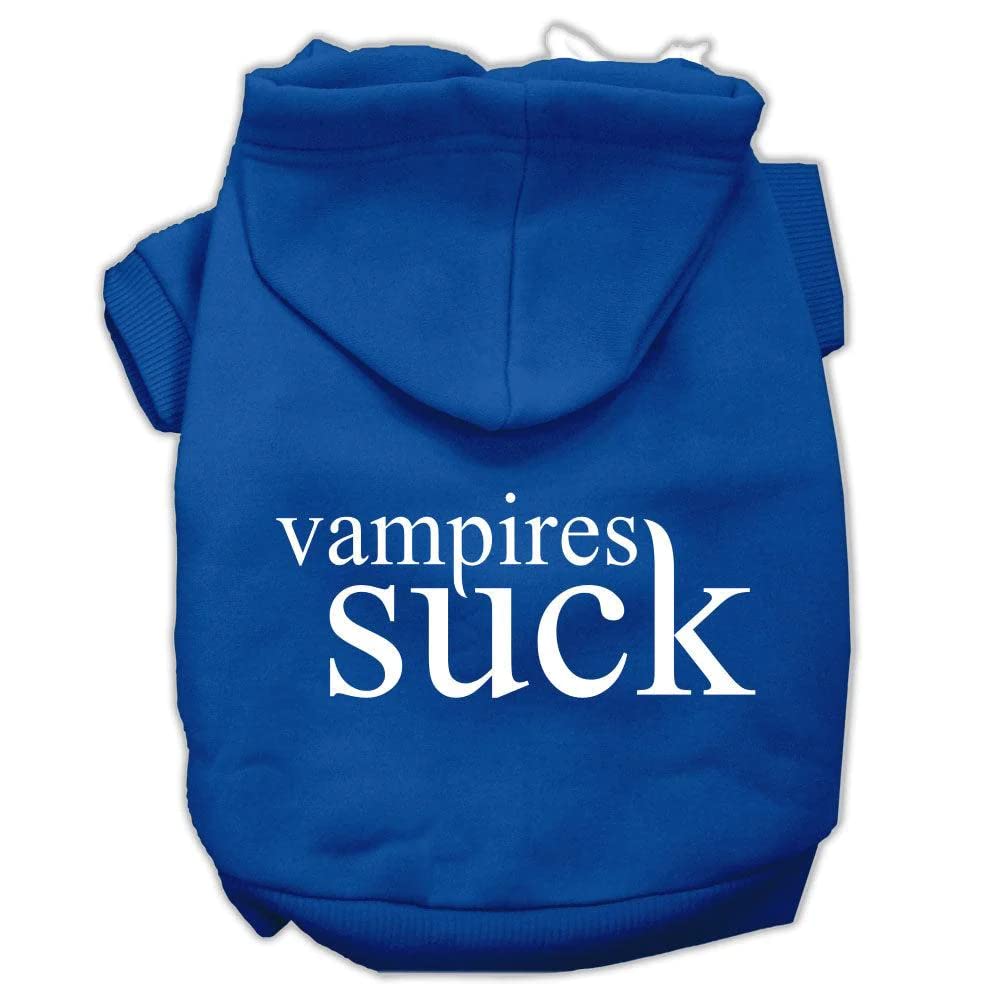 Halloween Pet, Dog & Cat Hoodie Screen Printed, &quot;Vampires Suck&quot; Purple 3XL (25-35 lbs.)