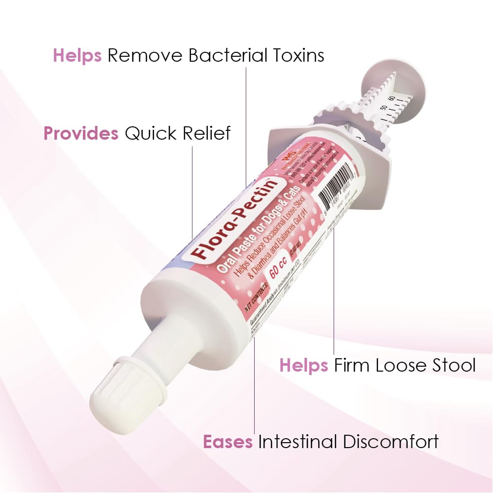 FLORA-PECTIN Oral Paste for Dogs & Cats-Helps Reduce Occasional Loose Stool & Diarrhea, Balance Gut pH, Support Normal Digestion