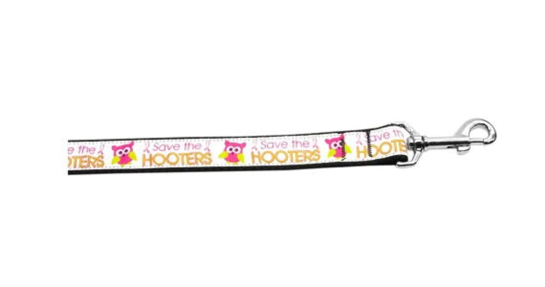 Pet Dog & Cat Nylon Collar or Leash, "Save The Hooters" 1" w x 4 ft. leash