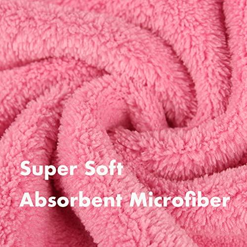 Pawyee Super Soft Fast-Drying Dog Towel Set For Cold Weather, Beach, Pool - Adjustable Microfiber Bath Robe With Drying Gloves F