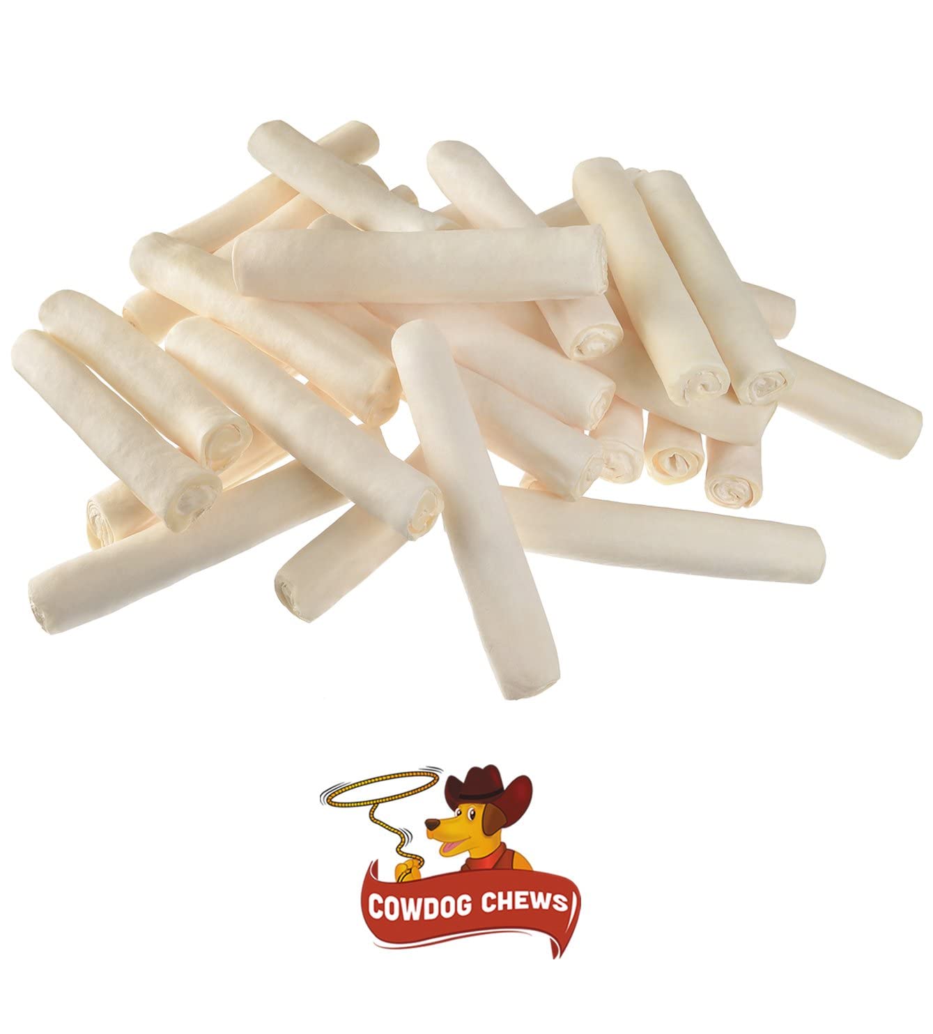 Cowdog Chews Rawhide Retriever Roll - 100% Natural Dog Treats, 22 Count, Grass Fed Livestock