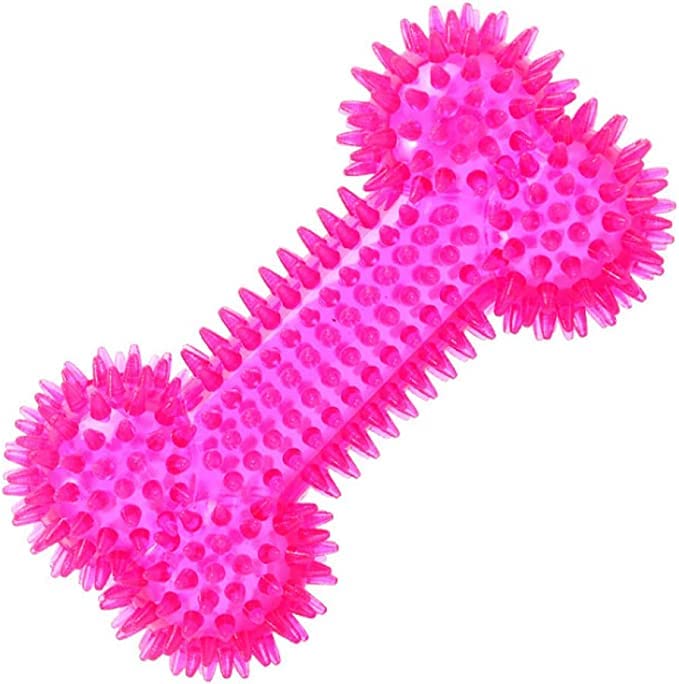 Woofy Dog Squeaky Bone Chew Toy For Aggressive Chewers, Durable Dog Rubber Bone Toy | Teeth Cleaning And Training Chew Toys  Av