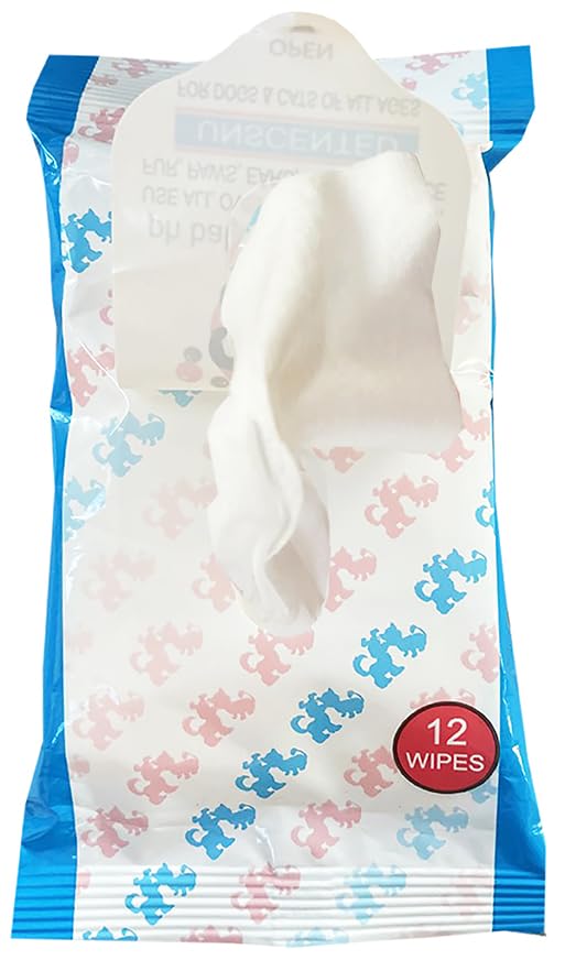 Scoochie Pet Carlies Premium Multi Purpose Pet Wipes, Set Of 12