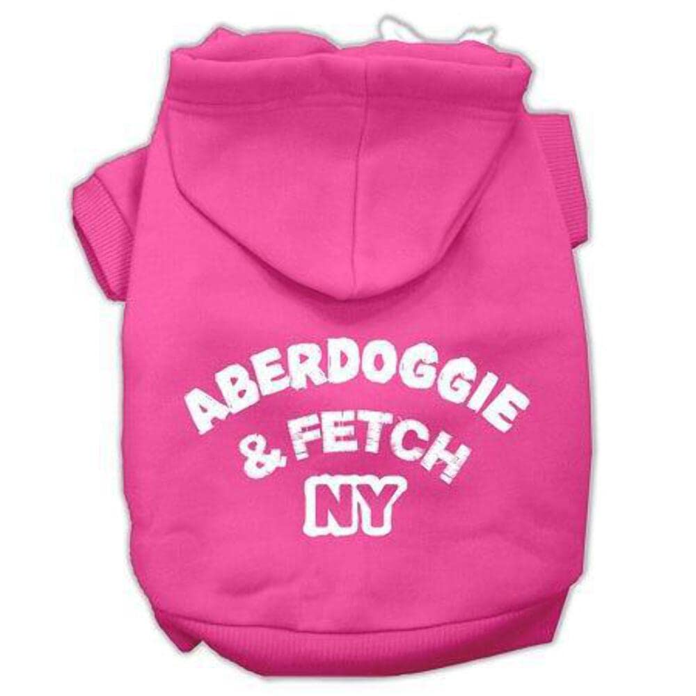 Mirage Pet Products 10&quot; Aberdoggie NY Screen Print Pet Hoodie, Small, Purple
