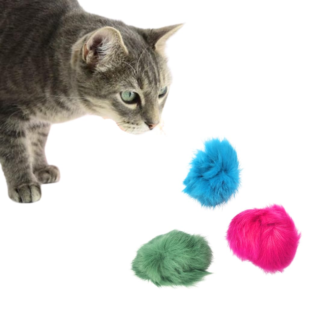 3 Count Of Bat Arounds: Fur Ball Cat Toy From Da Bird