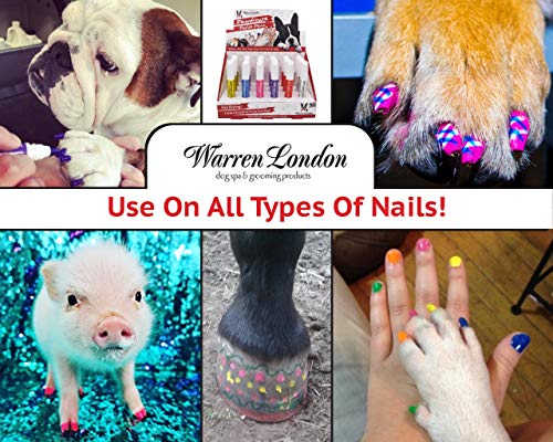 Warren London Pawdicure Dog Nail Polish Pens | Made In Usa | Quick Dry, Low Odor, Non-Toxic Dog Accessories | Ideal For Dog Birthday, Dog Costume | Dries In Under 1 Minute | 13 Colors | Red