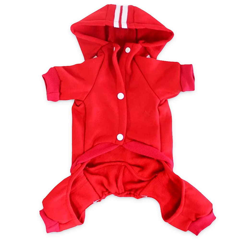 Meowwow Small Puppy Dog Hoodie Puppy Clothes Sweater 4 Legs Dogs Jumpsuit Fleece Sweatshirt Pet Outfit Girl Dog Winter Clothes C