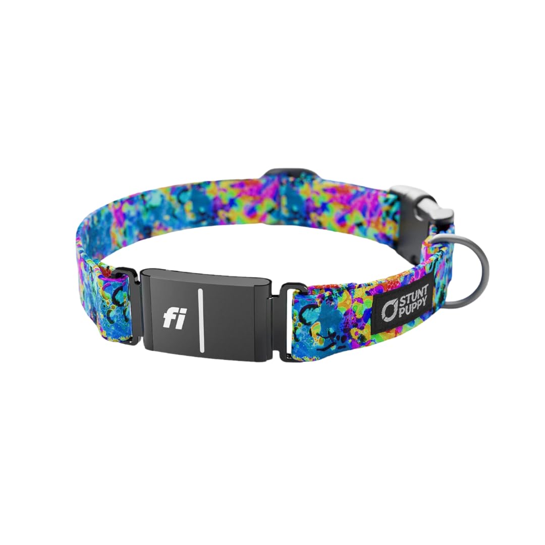 Stunt Puppy Dog Collar, Fi Series 3 Ready, Jammin Sea Visions, Large - Compatible With Fi Gps Device (Not Included)