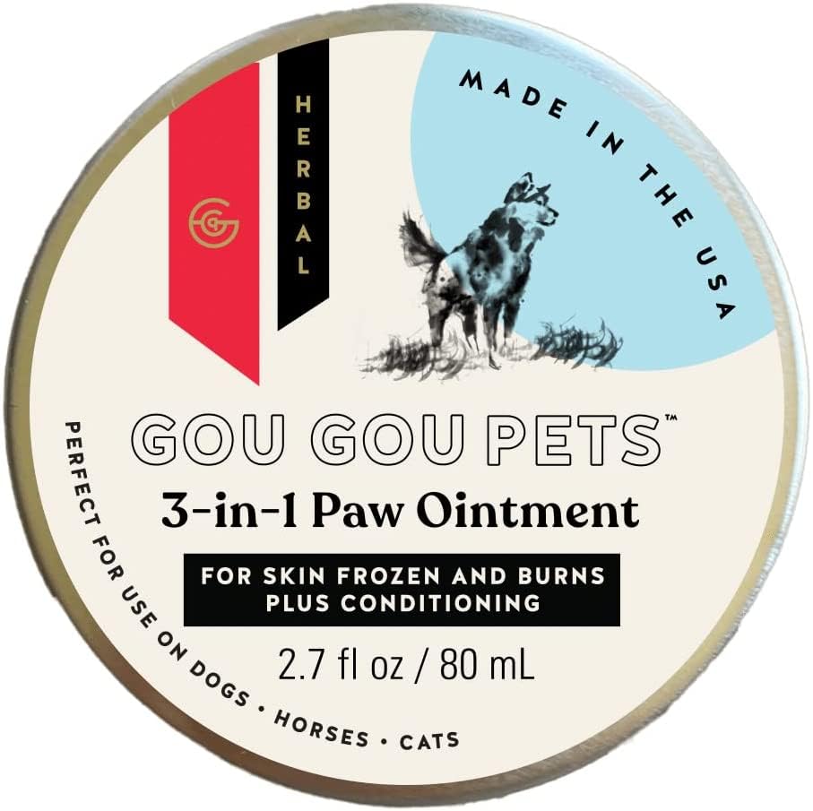 Gou Gou Pets 3-in-1 Paw Ointment Holistic Natural Derived Herbal for Dogs, Cats, Horses: Conditioning & Moisturizing for Extreme