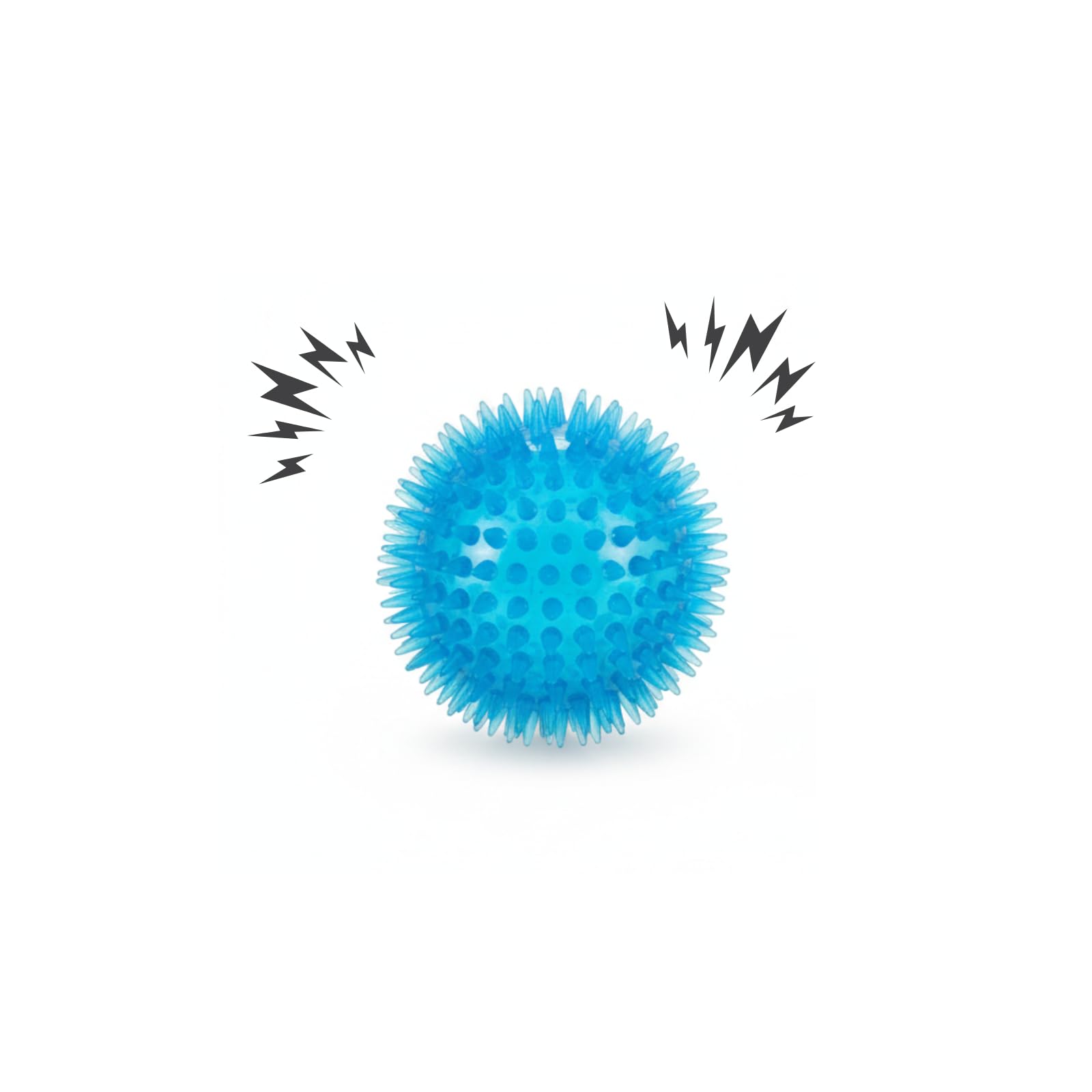 BohoBark Squeaky Spike Ball for Dogs, Puppies  NonToxic Durable 6 cm Chew Toy for Aggressive Chewers, Interactive Fetch and P