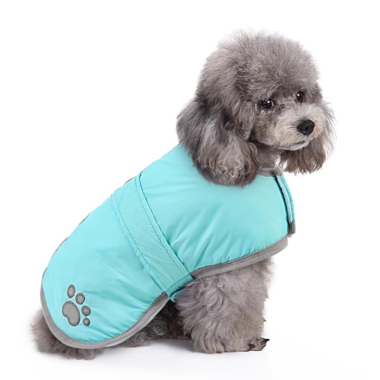 Queenmore Winter Coat, Fleece Puffer Down Vest, Cold Weather Pet Jacket, Waterproof Reflective Reversible Sweater Clothes For Sm