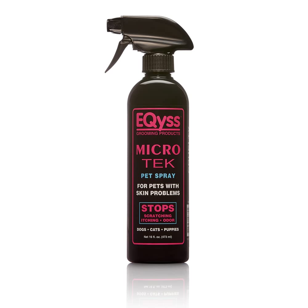 EQyss Micro-Tek Pet Itch Relief Spray - Soothes Dry Irritated Skin, Stops Itching, Scratching, Biting, Licking Hot Spots - for a