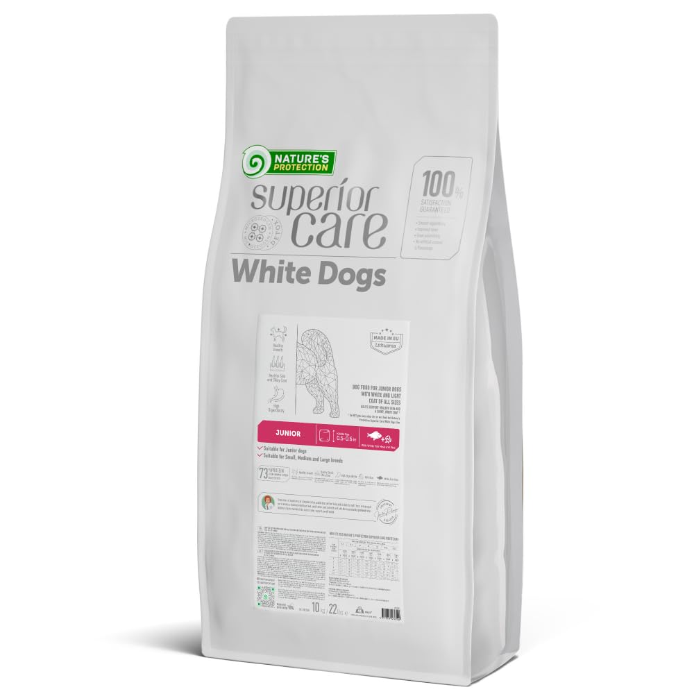 Nature'S Protection Superior Care White Dogs Rice Based Dry Dog Food - High Protein, Tear Stain Dog Food For All Breeds Light Co