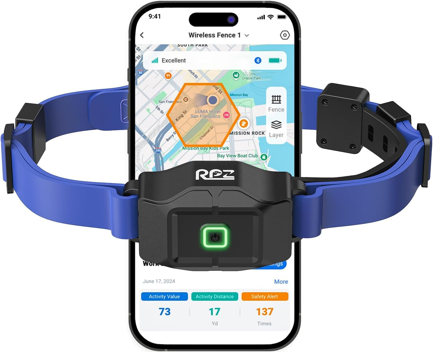 GPS Wireless Dog Fence System — App-Controlled, No Subscription, Waterproof