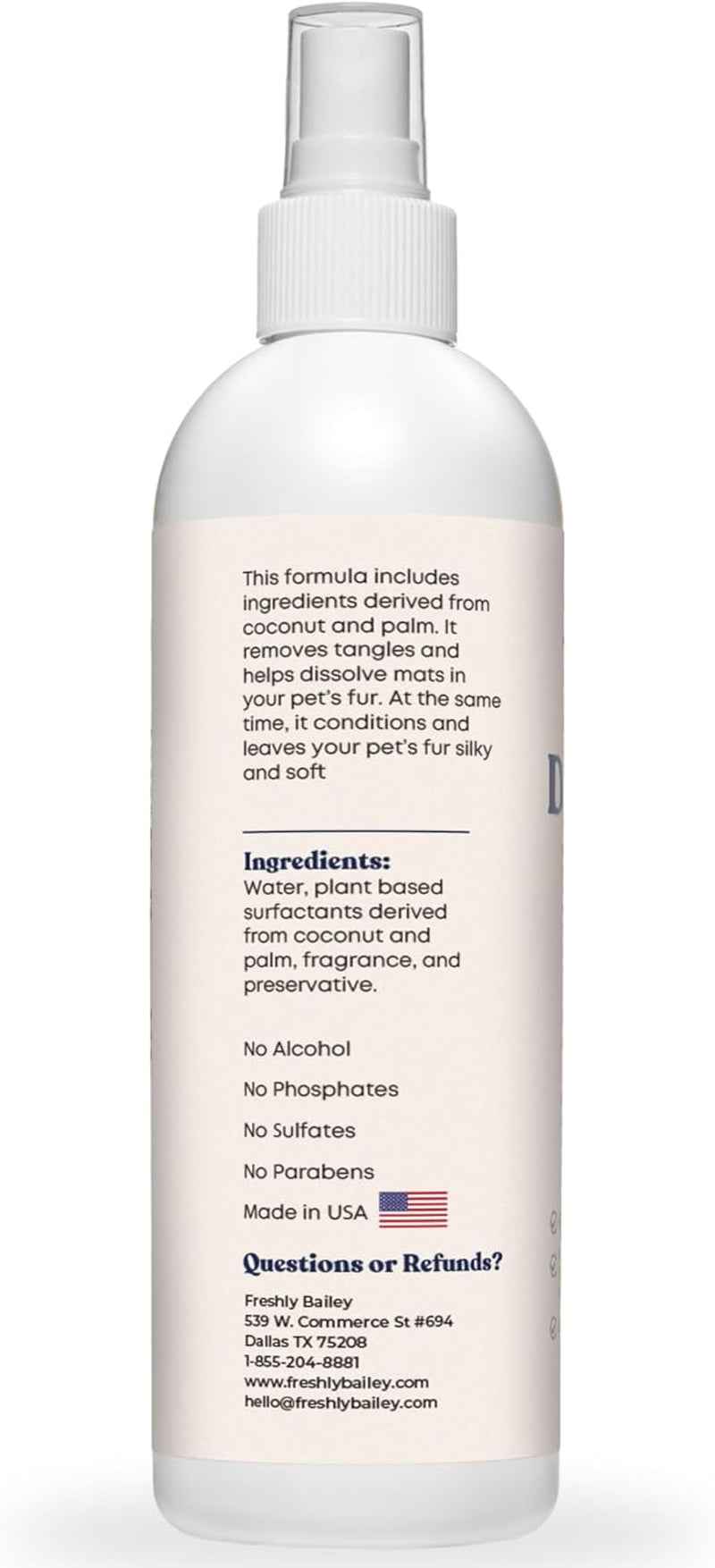 Cat Detangling Spray Leave In Conditioner Soft Shiny 16oz