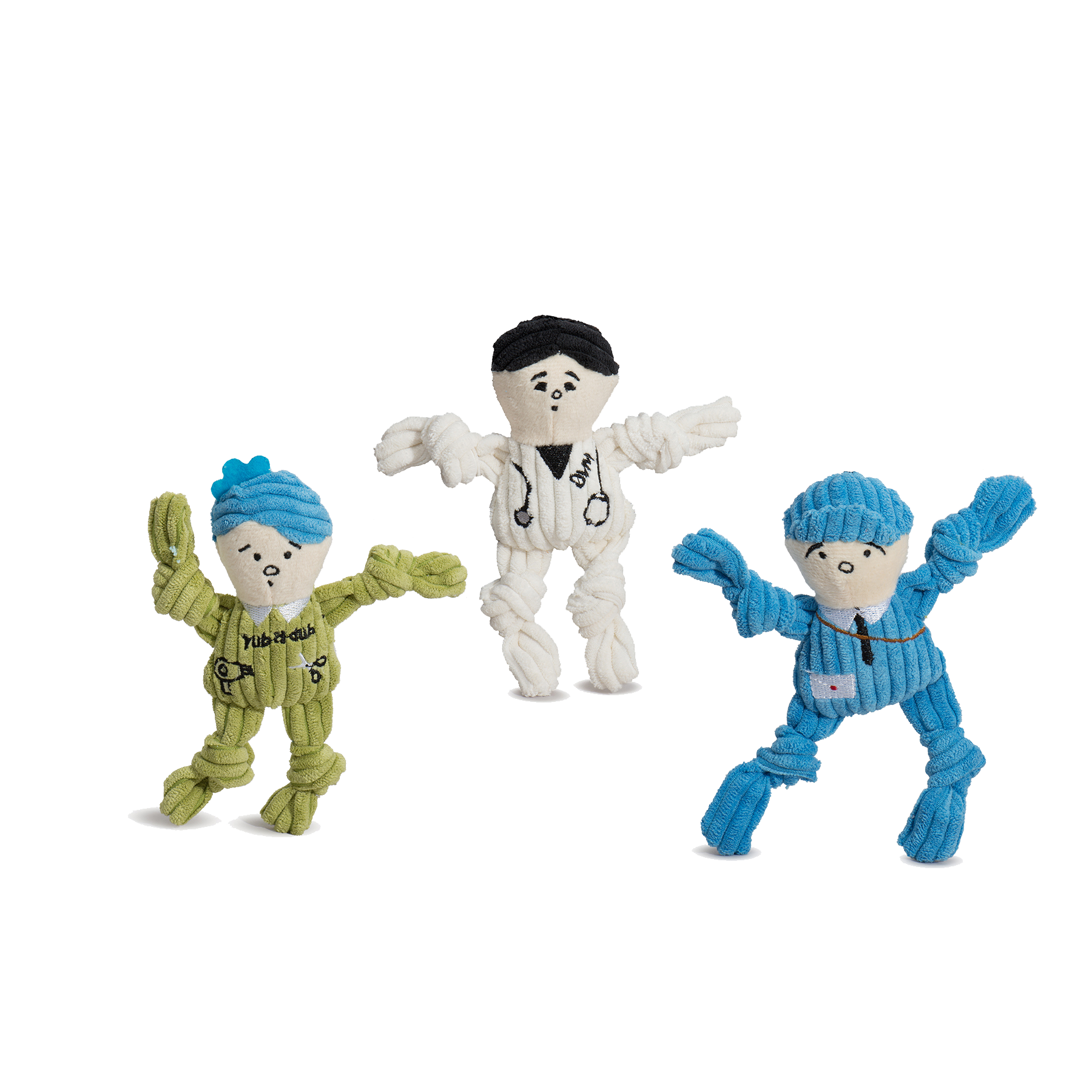 Wee Huggles® Assorted Dog People Plush Dog Toys, 3 Pack