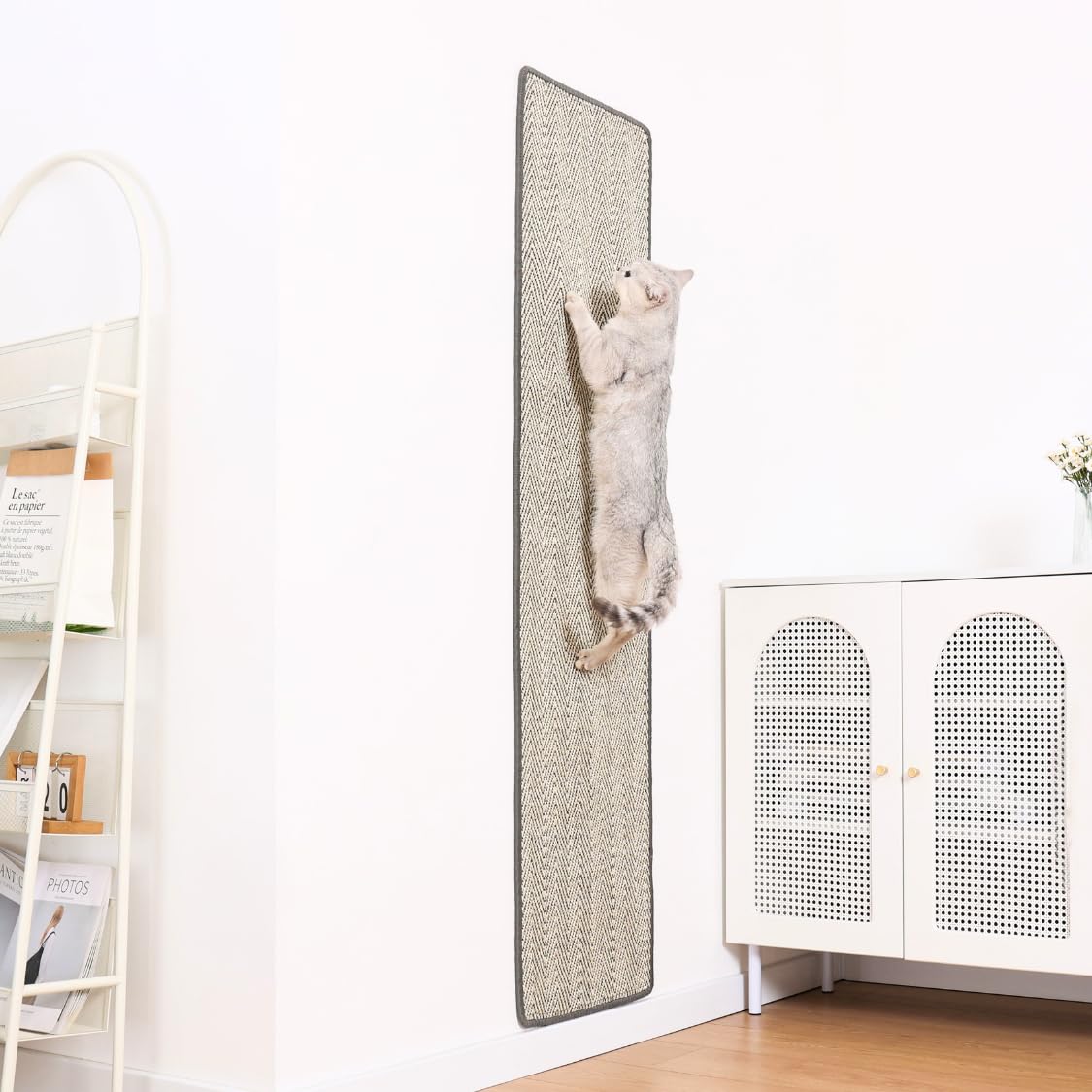 67''X15.7'' Extra Long And Thickened Sisal Cat Runner Rug, Wall Climbing Carpet, Sofa Protector, Durable Cat Wall/Door/Corner Sc