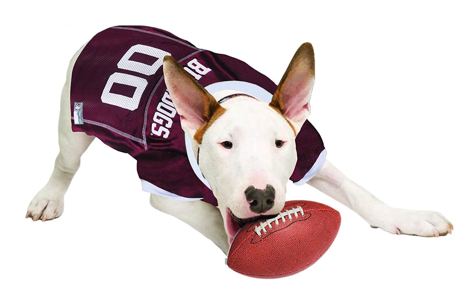 Pets First NCAA College Mississippi State Bulldogs Mesh Jersey for DOGS & CATS, Large. Licensed Dog Jersey with your Favorite Fo