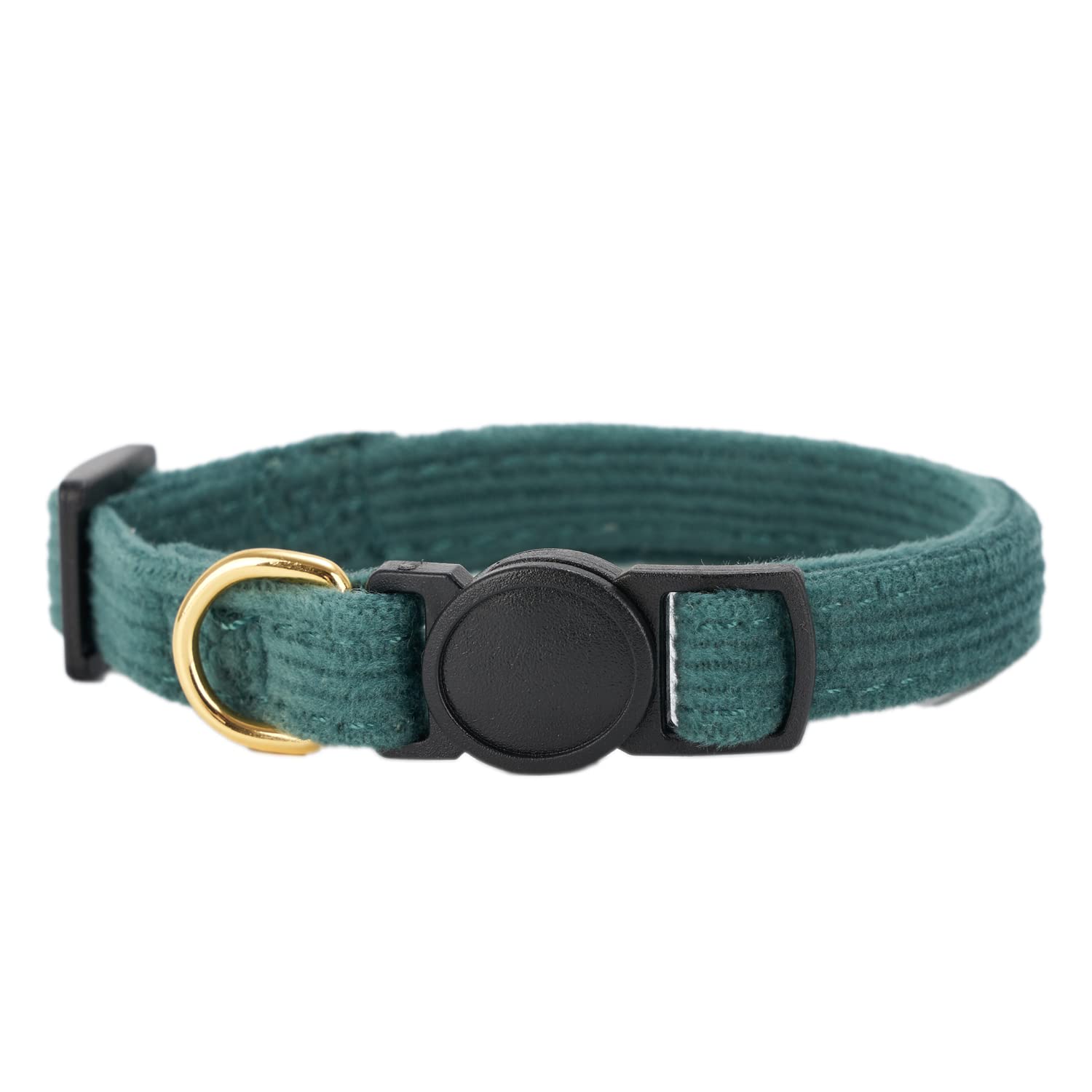 Petiry Soft Corduroy Cat Collar, Plaid Pattern, With Bell And Bowtie, Safety Breakaway Clasp, Adjustable For Kitten And Cats Gre