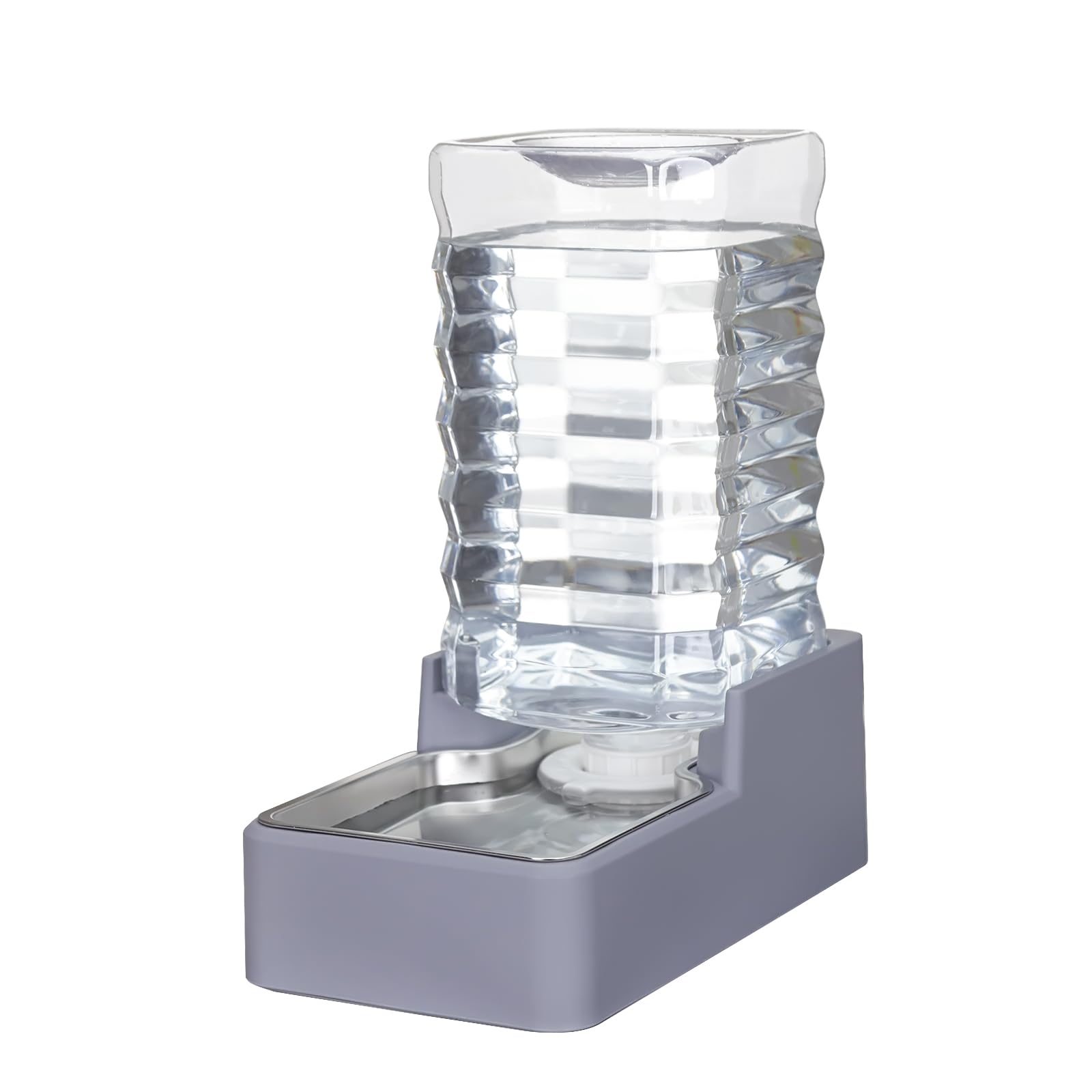 Sfozstra 9L Automatic Dog and Cat Water Dispenser with Stainless Steel Bowl Gravity Waterer,Large Capacity and Drinking,100% BPA
