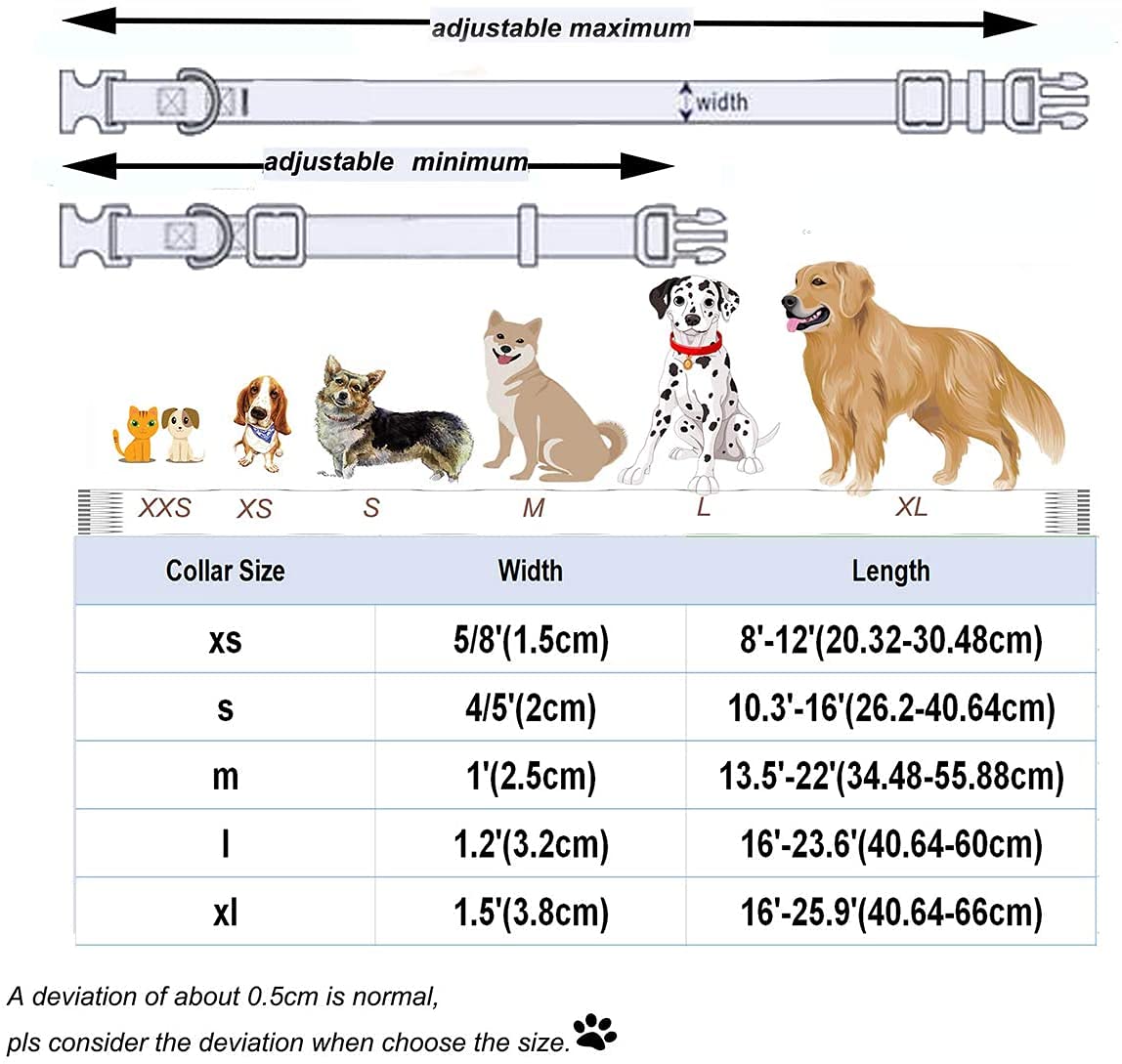 Dogwong Premium Christmas Dog Collars, Red Plaid Dog Collar, Adjustable Heavy Duty Girl Boy Dog Collar With Bow For Small Puppy Dogs