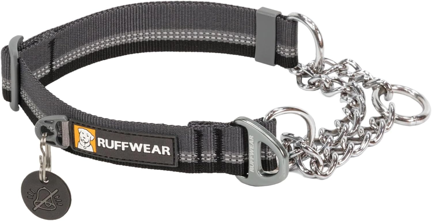 Ruffwear, Chain Reaction Dog Collar, Martingale Style For On-Leash Walking, Basalt Gray, 20''-26''