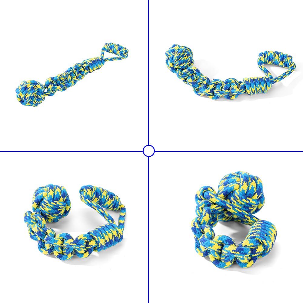 Mqumd Dog Rope Toy, Indestructible Cotton Ropes Dog Toy, Dental Cleaning And Teeth Care Dog Toy, Heavy Duty Dog Chew Toy, Intera