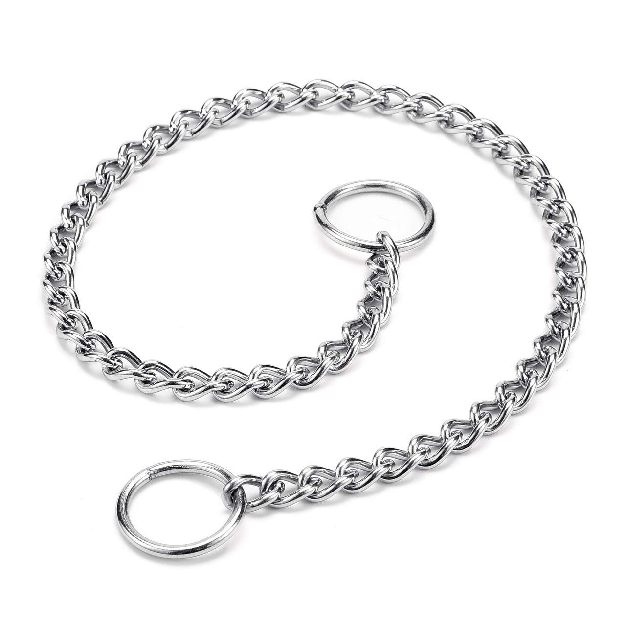 Mogoko Stainless Steel Dog Choke Chain Collar, Puppy Metal P Chain Slip Collar Pet Training Walking Choker(2.0Mm;14.0 Inch)