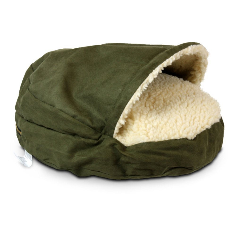 Snoozer Luxury Orthopedic Cozy Cave Pet Bed, Large, Olive
