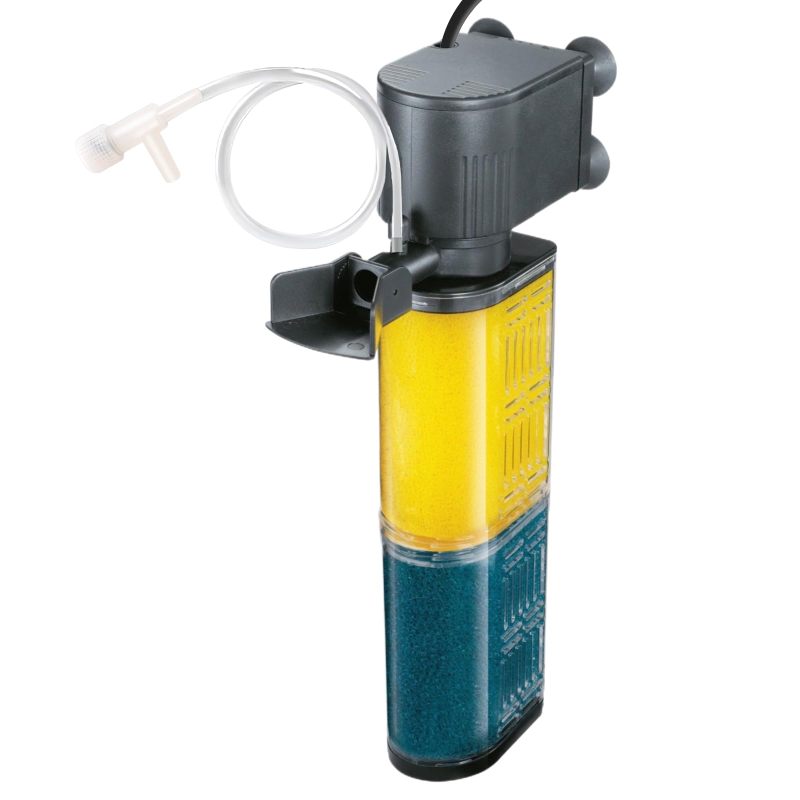 Aquarium Filter for 30-100 Gallons, Ultra-Quiet Fish Tank Filters Biochemical Filtration 400GPH Powerful Pump Submersible Sponge