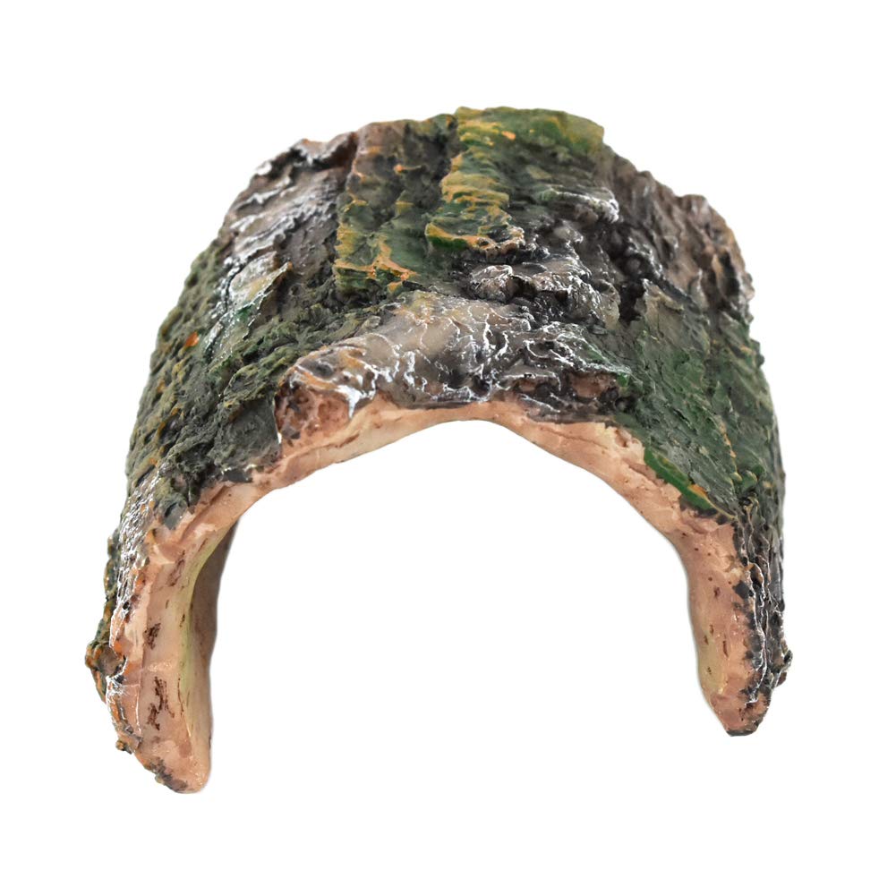 OMEM Reptile Hideout Box, Spider, Scorpion Reptile Hides and Caves Habitat Decor, Imitation Bark Resin Hidden Nest Tortoise Supp