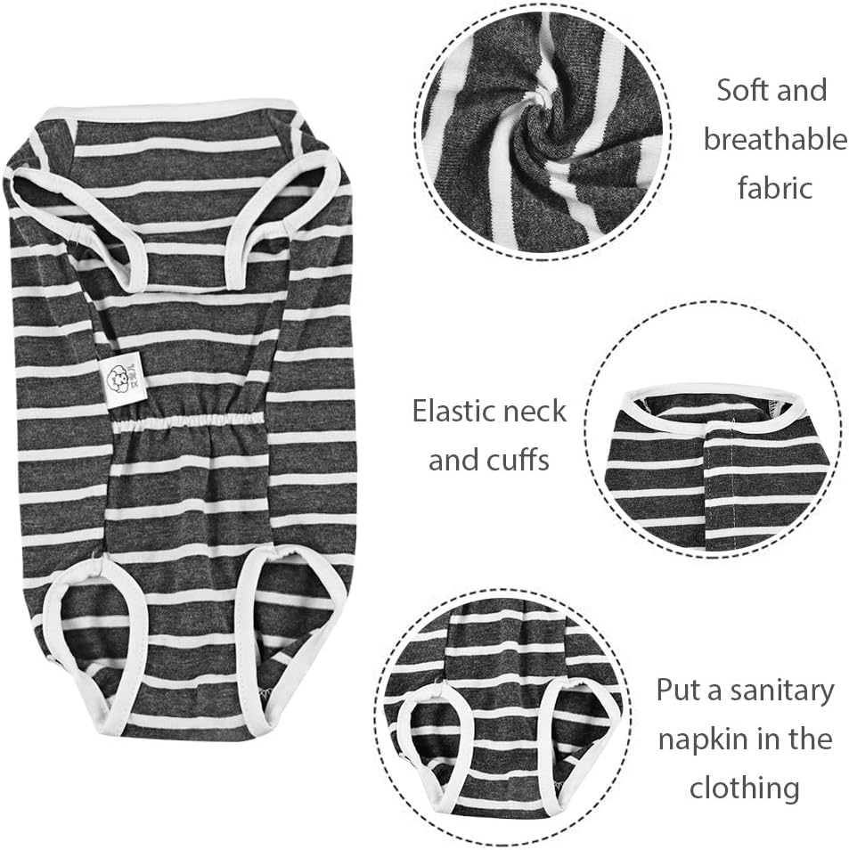 Due Felice Dog Diapers Sanitary Panties Doggy Period Onesie Bodysuits Pet Recovery Suit After Surgery Wear For Male And Female D