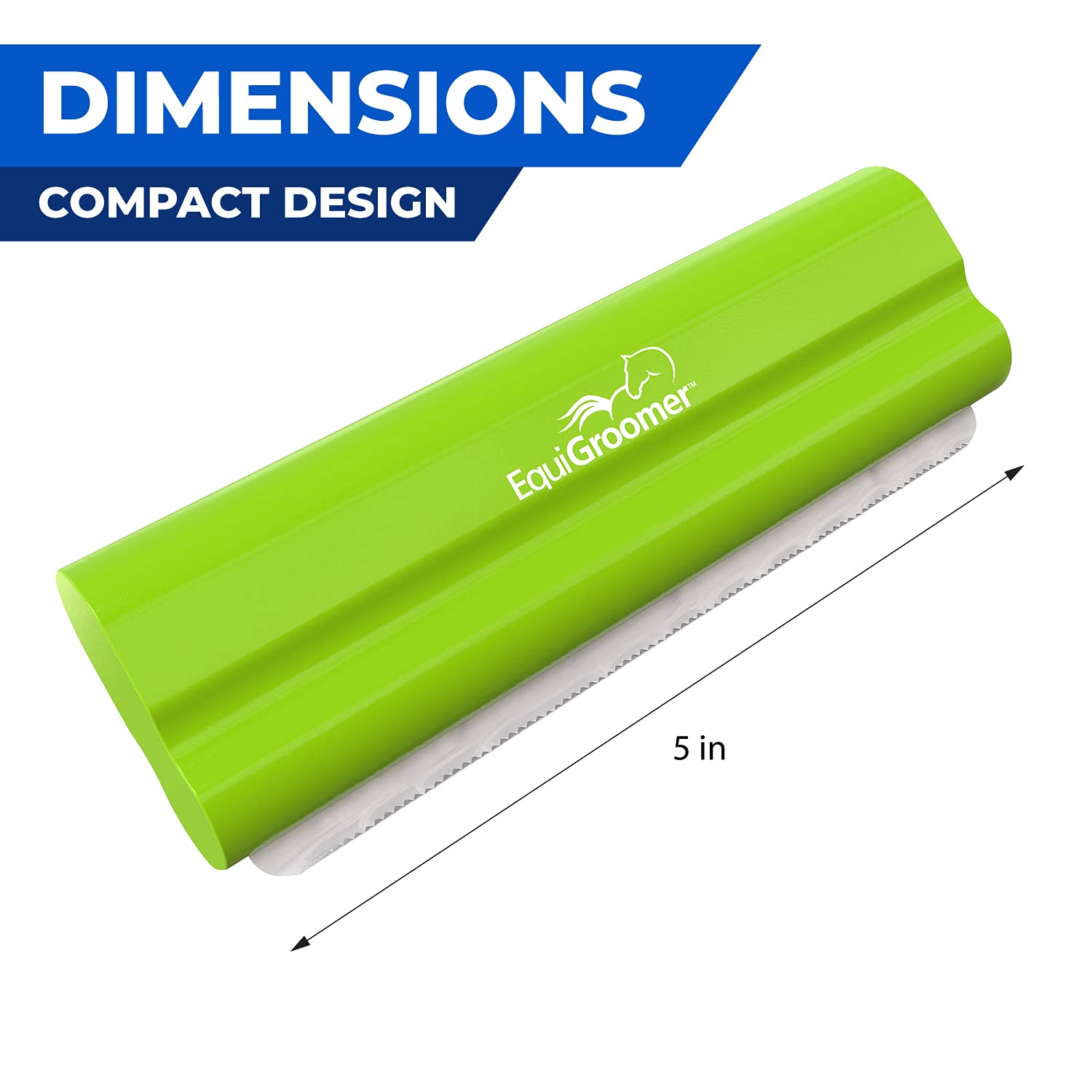 EquiGroomer Deshedding Brush - Lime Green, 5 Tool for Dogs & Cats, Removes Loose Fur & Dirt, Ideal for All Coat Types