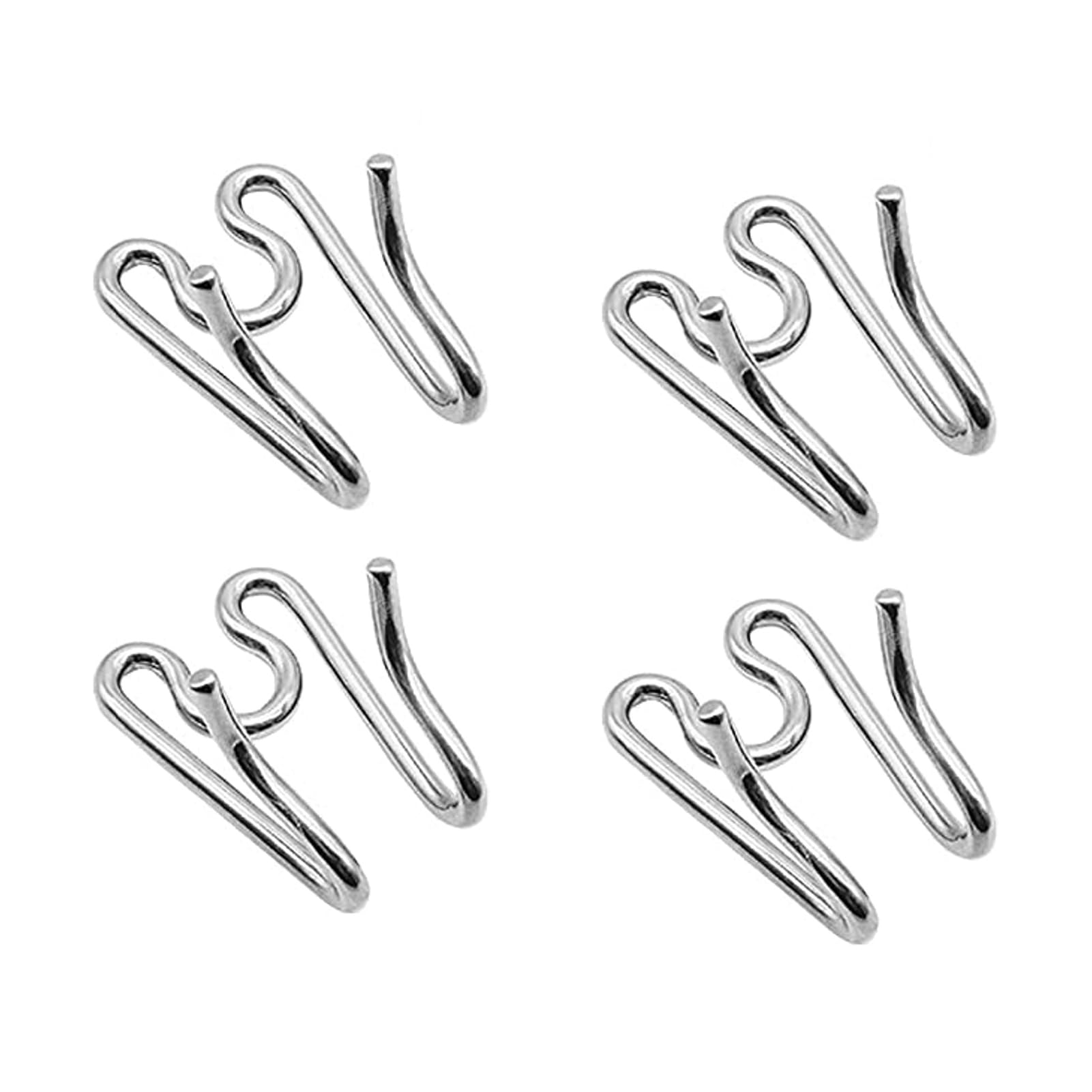 Jipimon Dog Collar Extra Links Designed For Training Collars (4 Pack) Steel Chrome Plated Dog Training Collar Links (2.25Mm, Sil