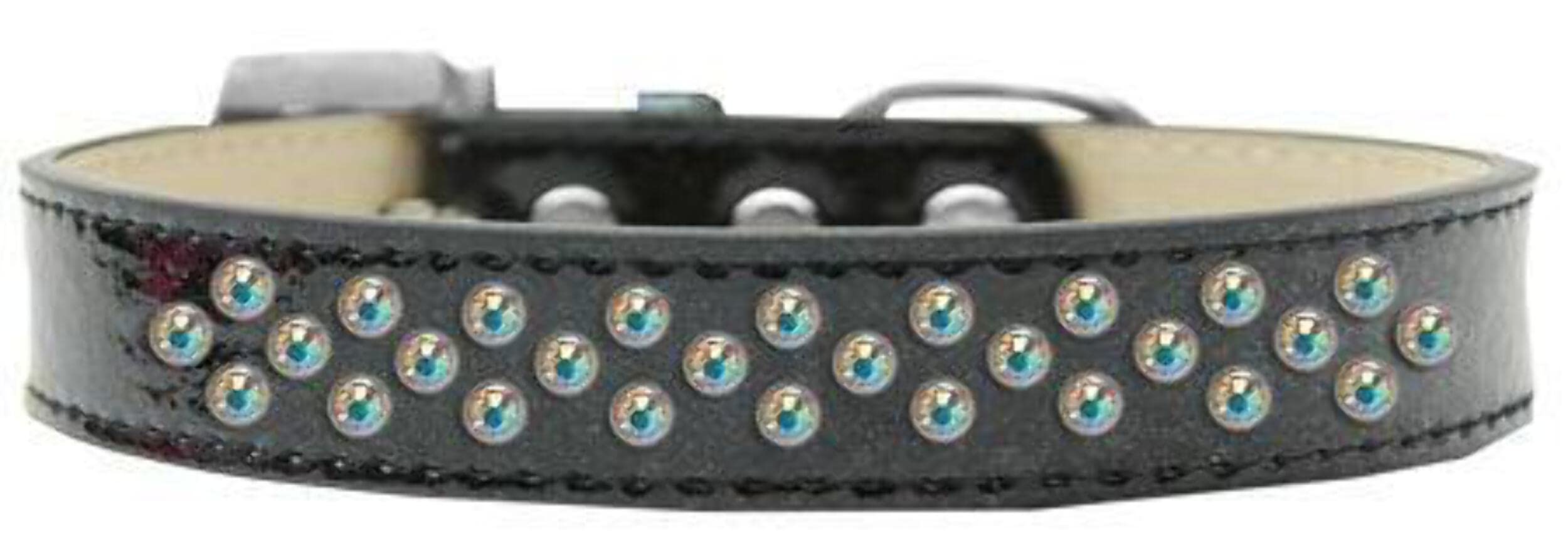 Dog, Puppy & Pet Ice Cream Collar, Aurora Borealis Crystal Rimsets Sprinkles Red 12