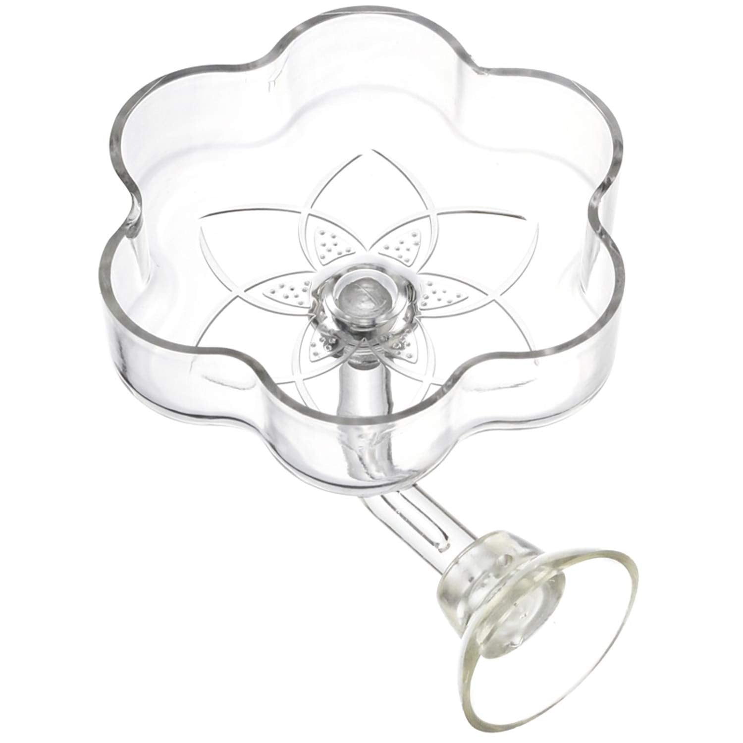 Jzmyxa Aquarium Shrimp/Small Fish Feeding Dish Feeder Dish, Acrylic Material, Mini Size (Magnolia Shaped)