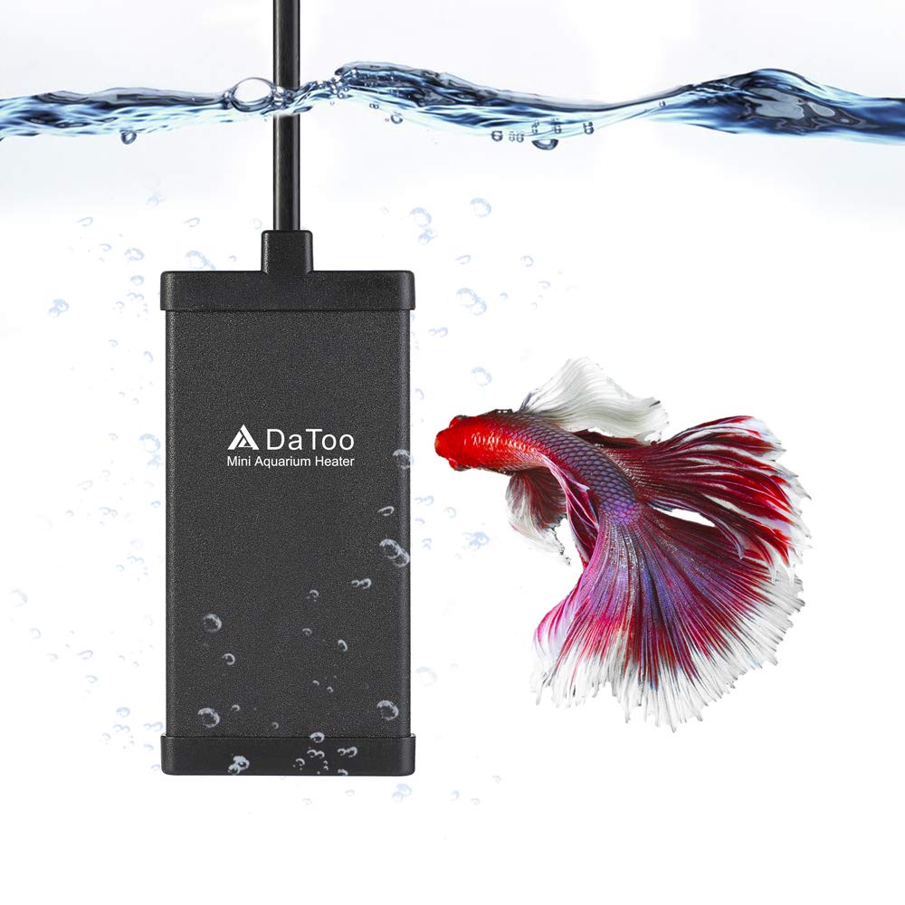 Datoo 10 Watt Small Aquarium Heater Mini Betta Flat Fish Tank Heater For 1 Gallon 1.5 Gallon