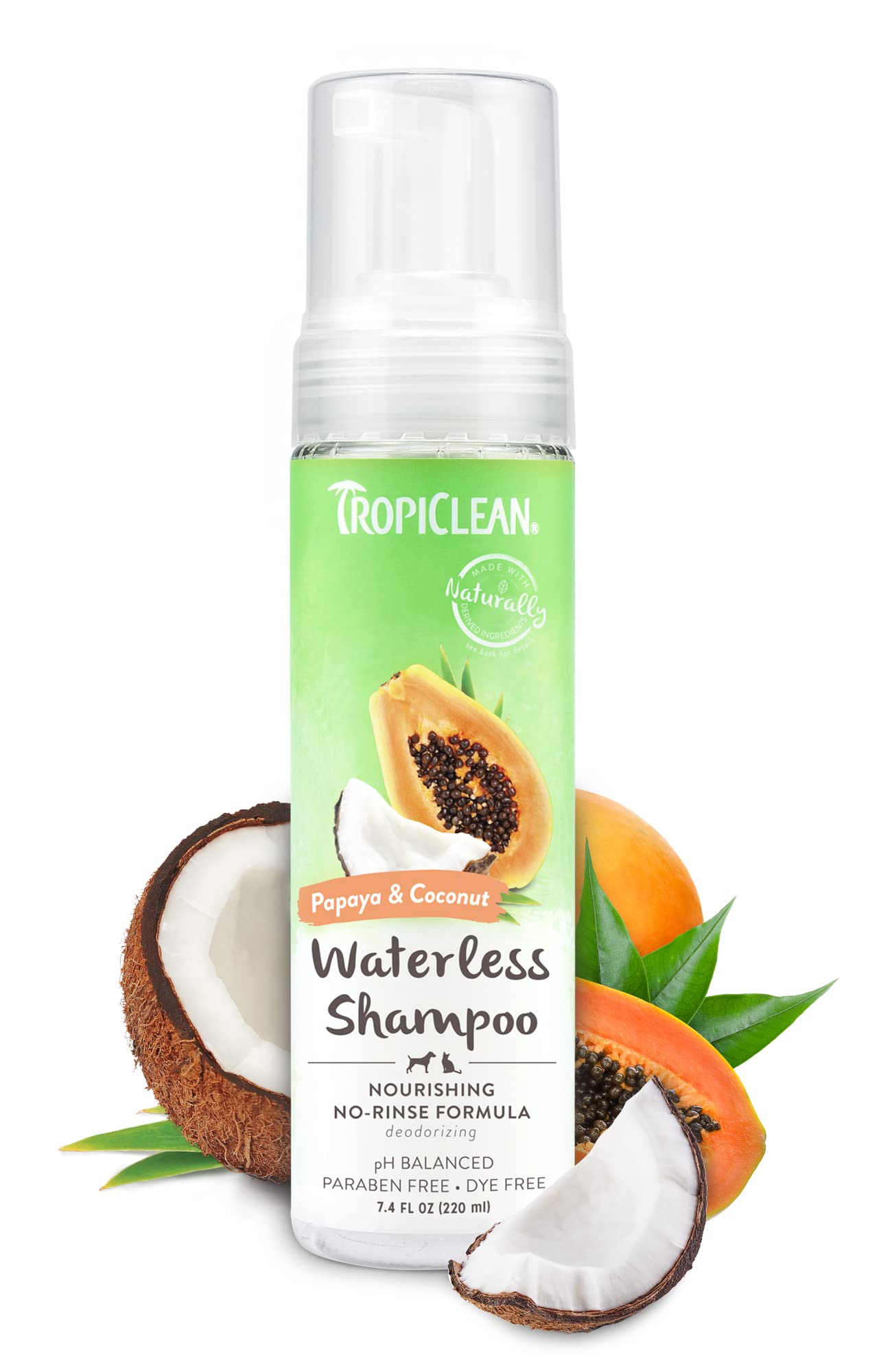 Tropiclean No Rinse Waterless Dog Shampoo | Detangling & Deodorizing Dry Shampoo For Smelly Pets | Moisturizes Dry Skin | Usa Ma