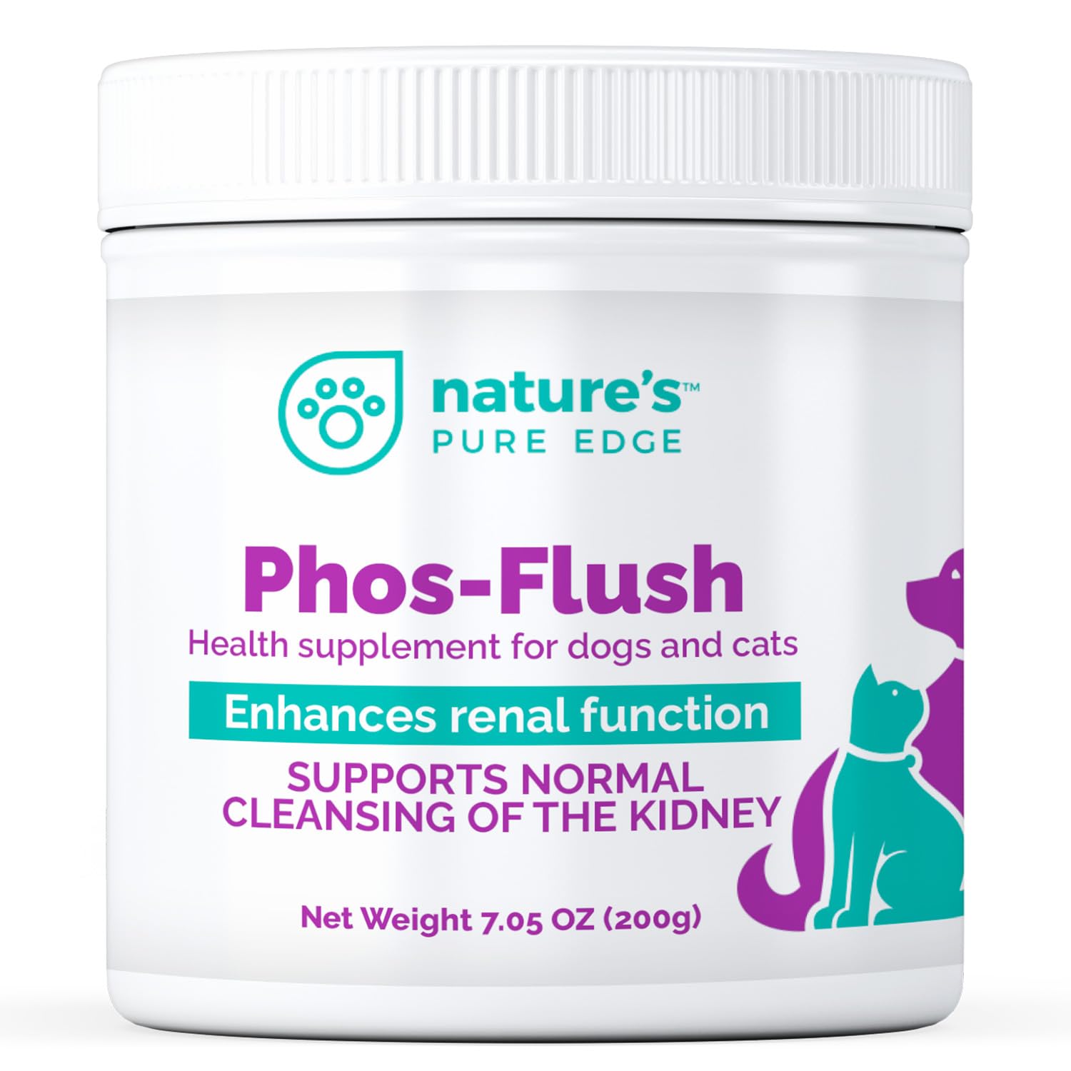 Phos-Flush Phosphate Binder for Cats & Dogs for Kidney Health - Feline Urinary Tract Support - Phosphorus Binder for Cats & Dogs