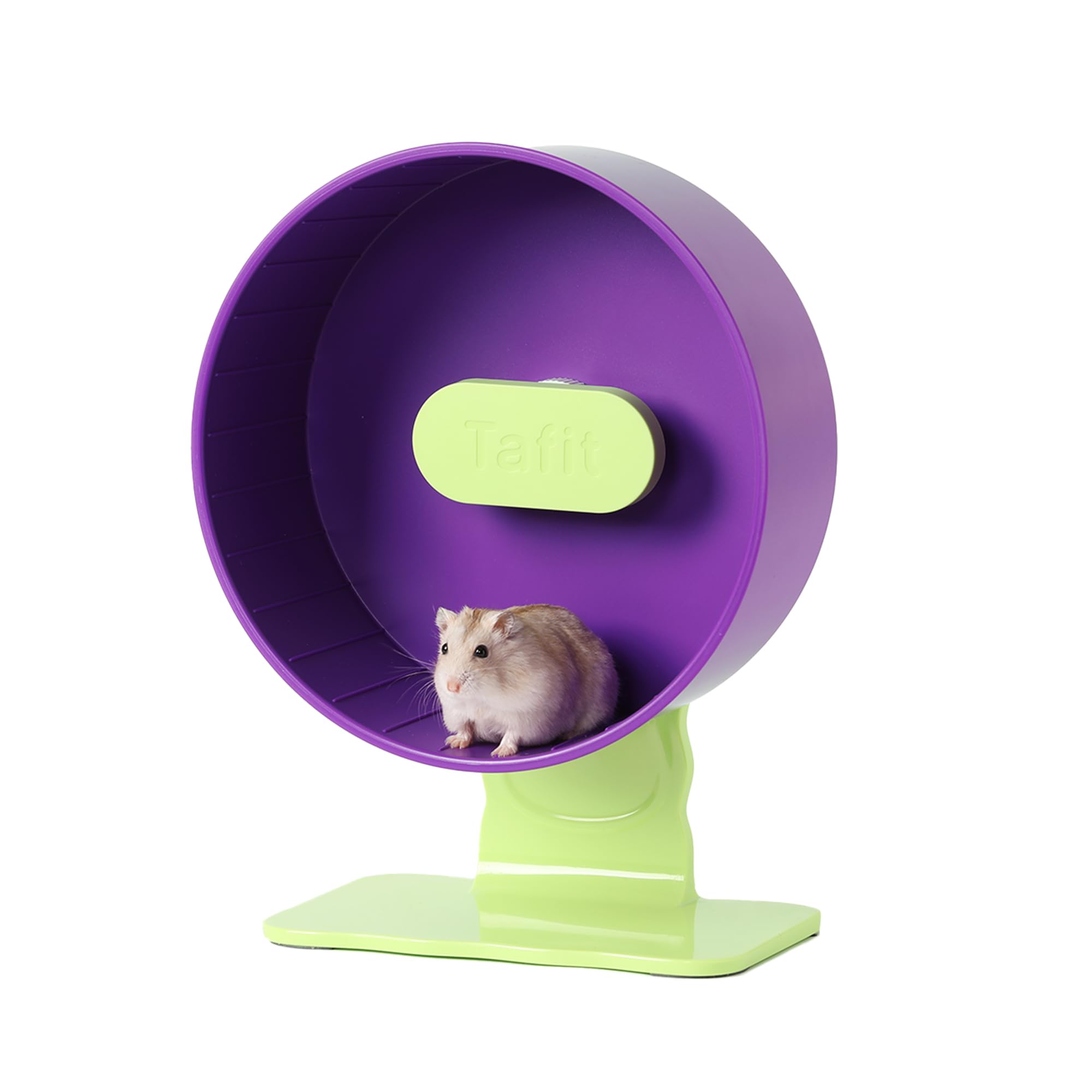 Silent Hamster Wheel 8.7 Inch Dual-Bearings Small Animals Quiet Running Exercise Wheels, Height Adjustable for Dwarf Hamsters, G