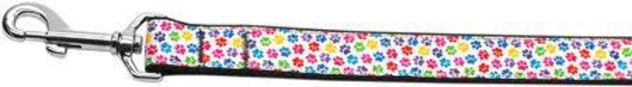 Pet Dog & Cat Nylon Collar or Leash, &quot;Confetti Paws&quot; LG Collar