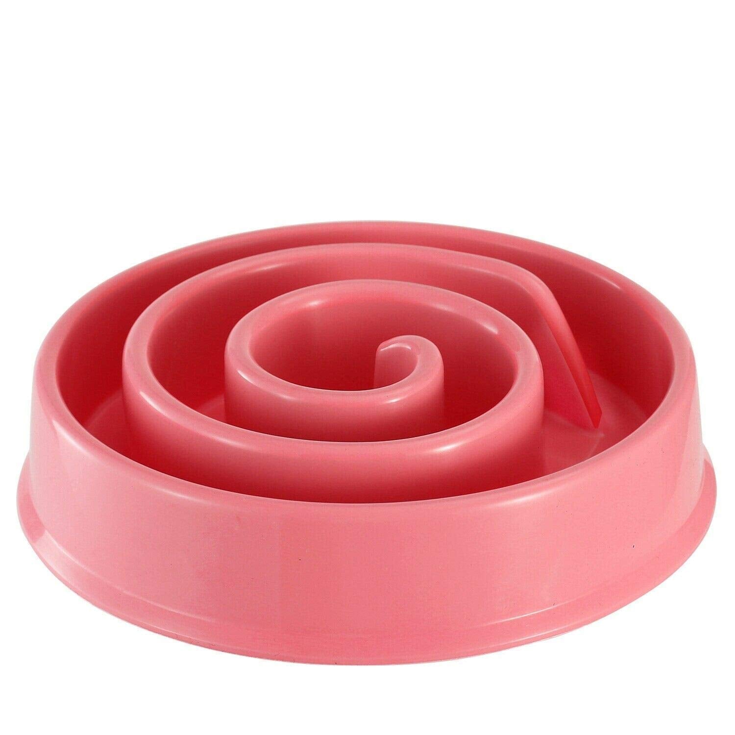 D&C Paws Interactive Spiral Design Slow Feeder Puzzle NonToxic Prevent Choking Design Pet Bowl For Puppies, Medium Dogs, Cats &