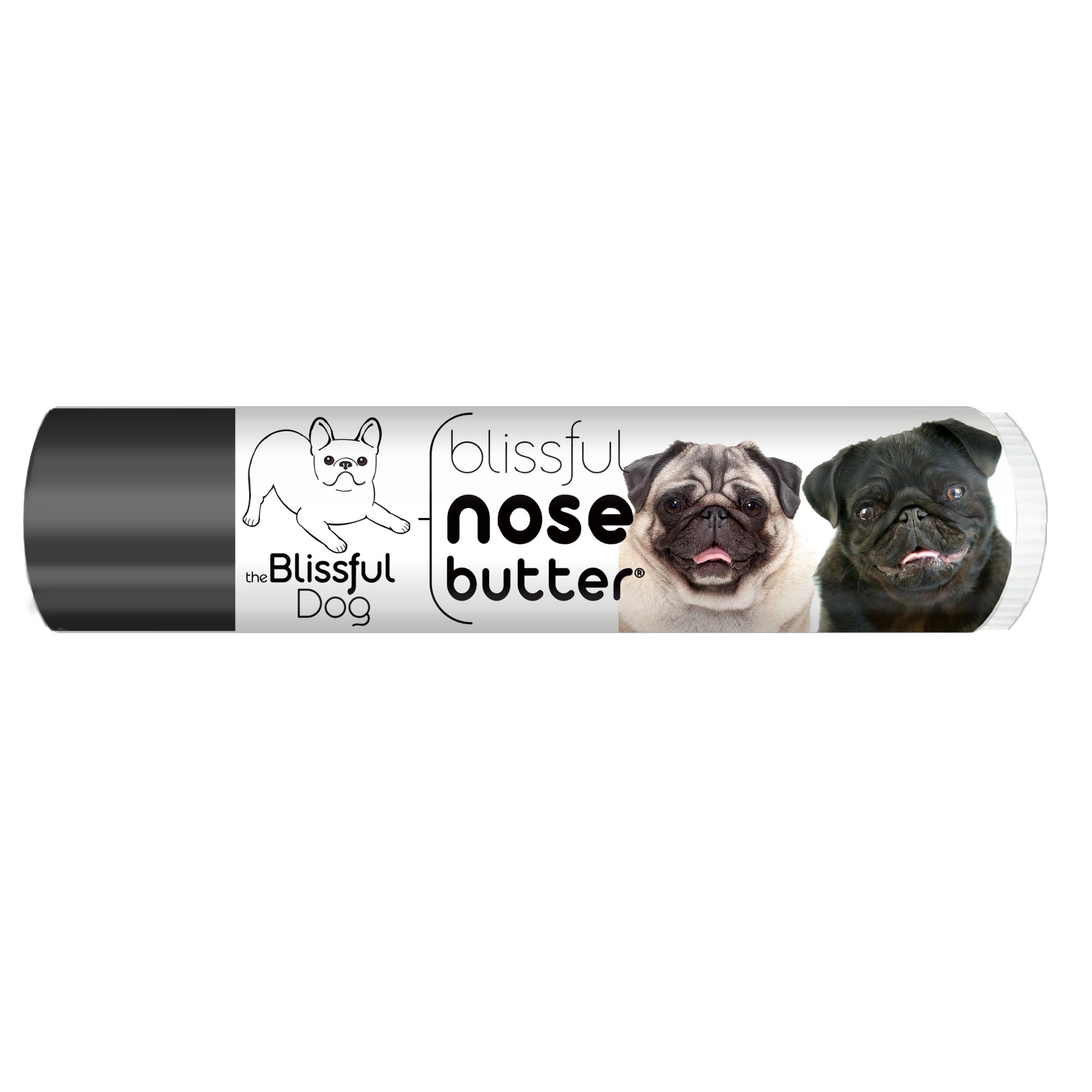 The Blissful Dog Pug Duo Unscented Nose Butter - Dog Nose Butter, 0.15 Ounce