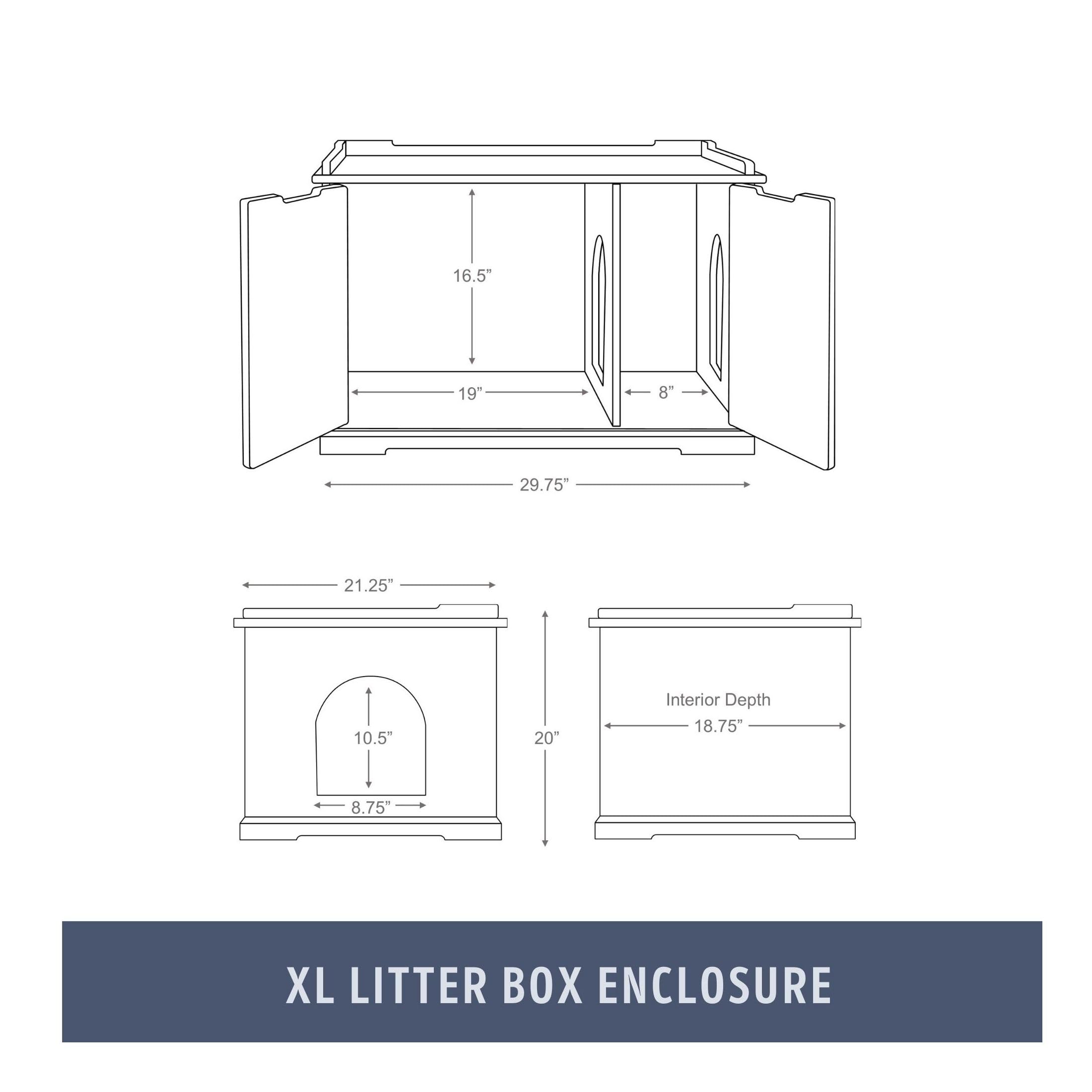 Trixie Furniture Style Xl Cat Litter Box Enclosure, Hidden Cat Washroom, Side Table Pet Home, Espresso-Brown