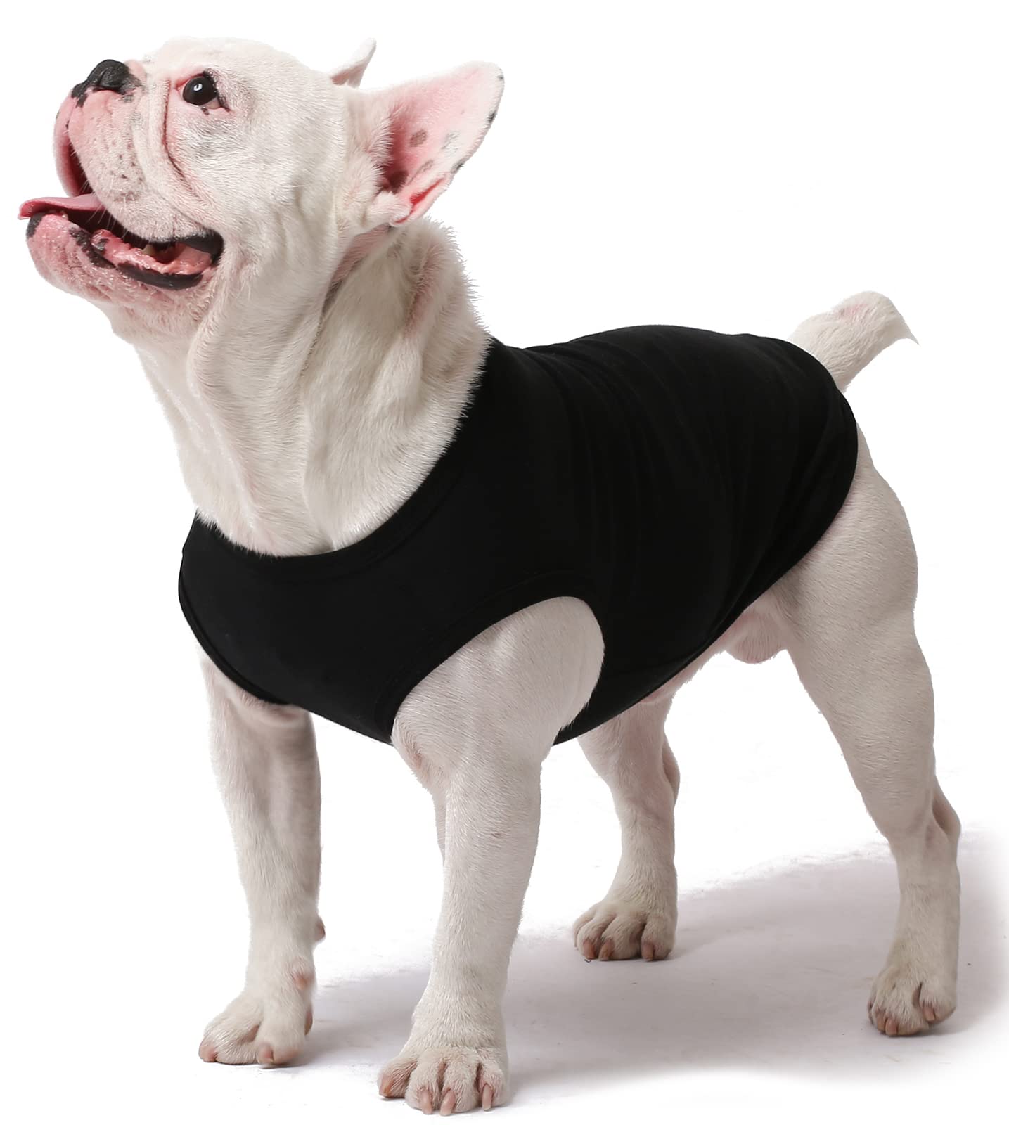 Sychien Dog Blank Shirts,Large Cool Clothes For Boy Girl Dogs,Pet Cotton Stretchy Lightweight Tee Shirt,Black Grey Xxl