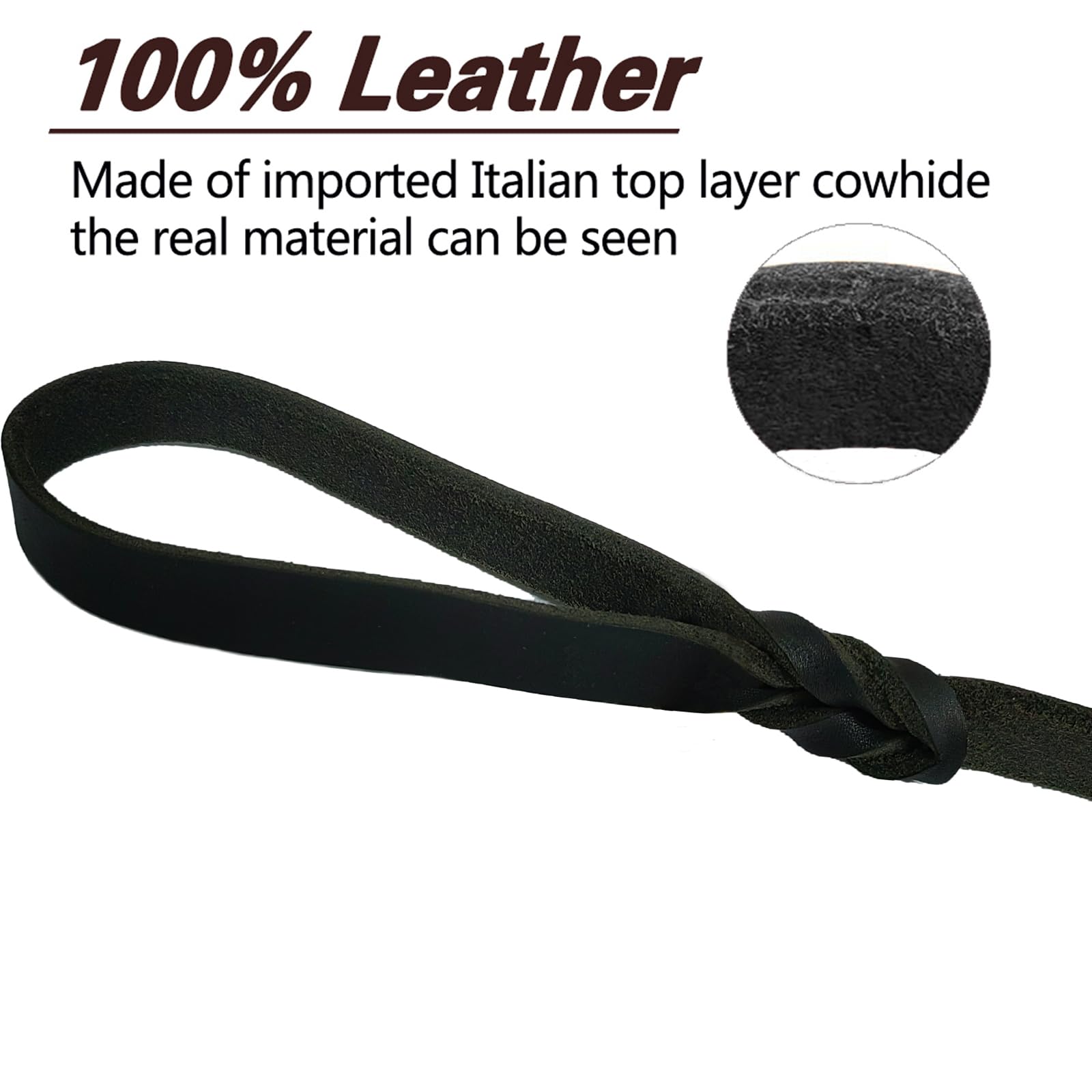Lwbmg Leather Dog Leash - 6Ft X 1 Inch, Heavy Duty, Braided, Comfortable For Large, Medium & Small Dogs