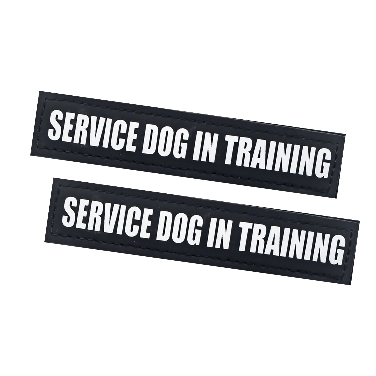 Service Dog Patches, 2Pack Black Dog Harness Patch With Hook Backing, Removable Vest Patches For Dogs, Service Dog In Training-S