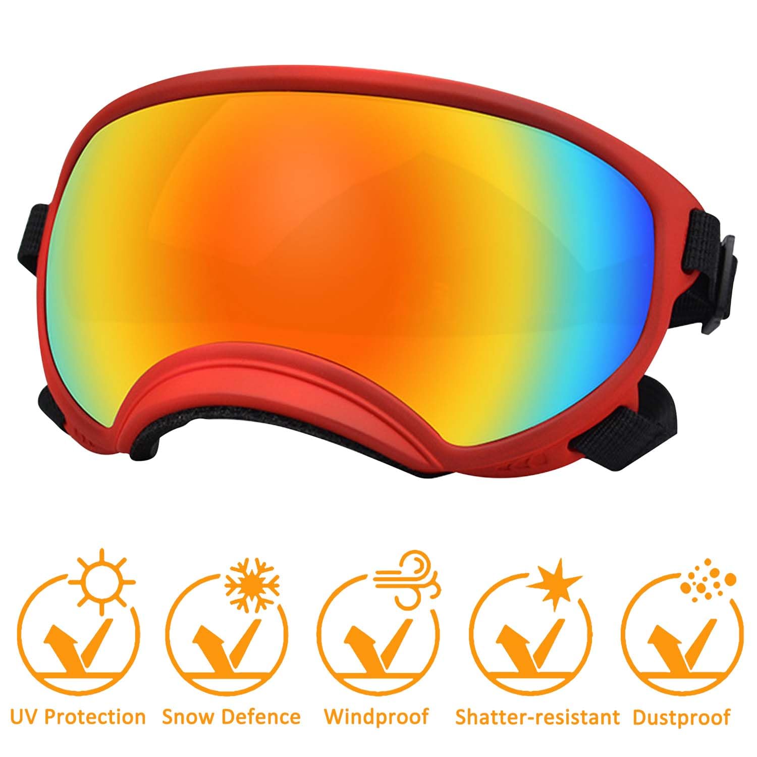 Nicerinc Pet Small Dog Sunglasses Adjustable Strap Uv Protection Winproof Dog Puppy Sunglasses Suitable Small Dog Pet Glasses Do