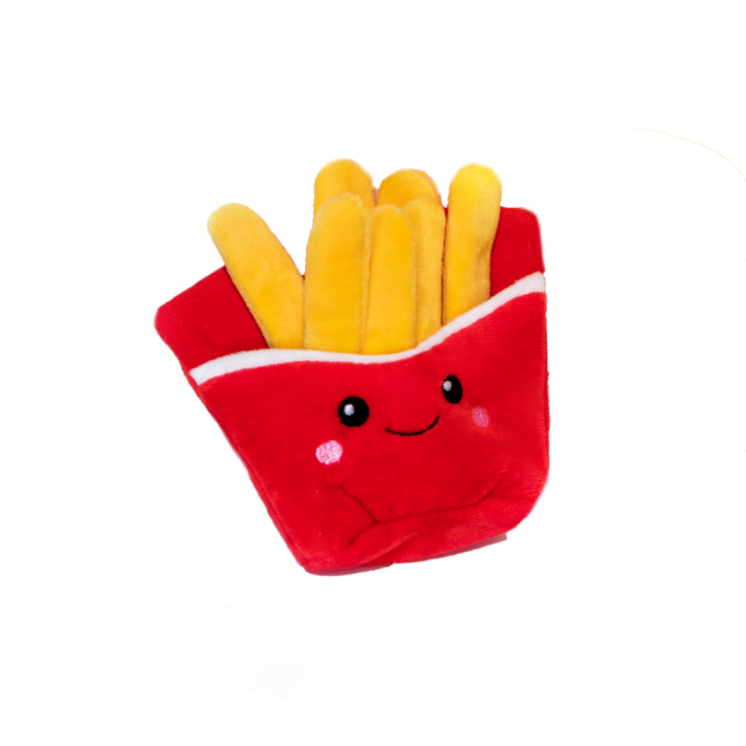 Glow Pups Dog Toy French Fries, Squeaky Plush Food Parody Toy, Easy to Clean, Promotes Mental Stimulation, Keeps Dog Entertained